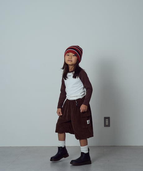 【COLOR RAGLAN LONG TEE】brown