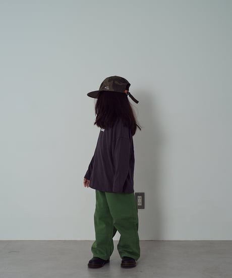 【BASIC LOGO LONG TEE】charcoal