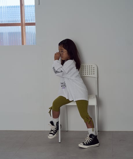【STRIPE RIBBON LEGGINGS】