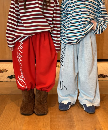 SCRIPT WIDE SWEAT PANTS