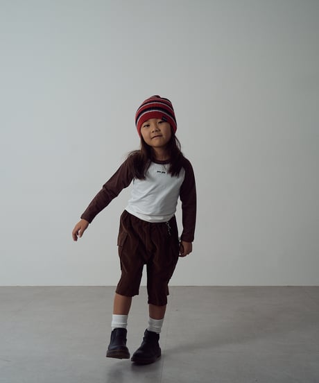 【COLOR RAGLAN LONG TEE】brown