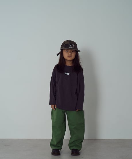 【BASIC LOGO LONG TEE】charcoal