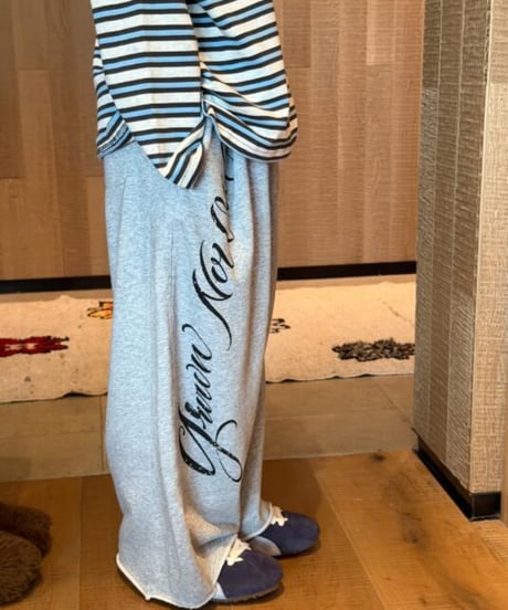 SCRIPT WIDE SWEAT PANTS