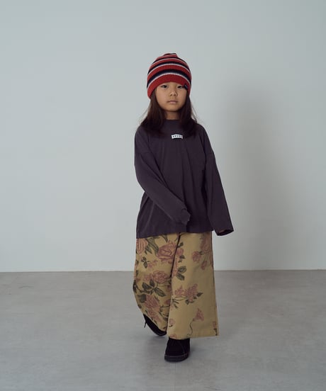 【BASIC LOGO LONG TEE】charcoal