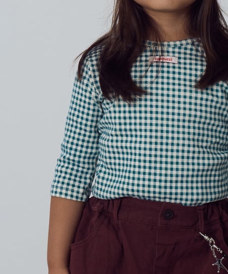 gingham check tee