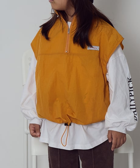 half zip nylon vest