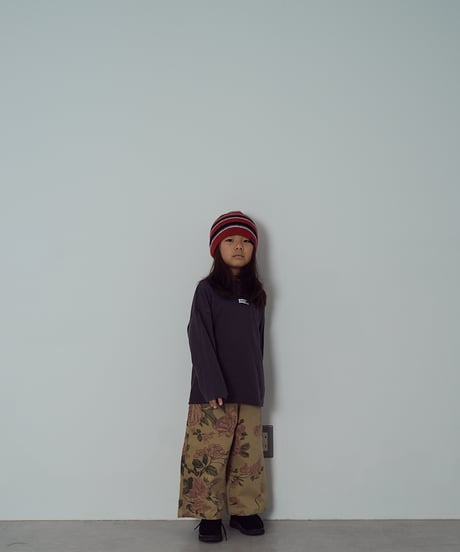 【BASIC LOGO LONG TEE】charcoal