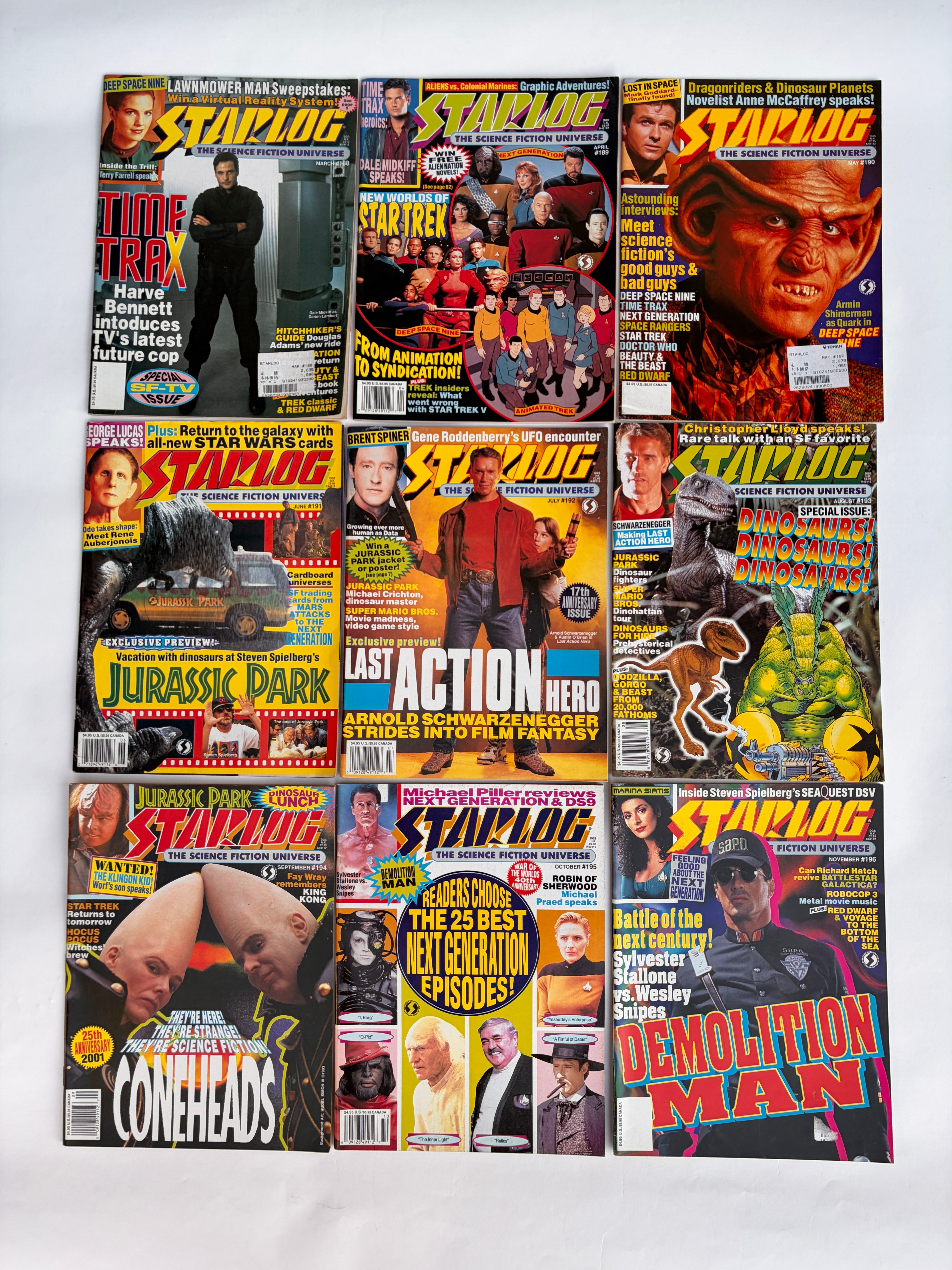 STARLOG magazine 9冊セット(188・190〜196) STARLOGPRES