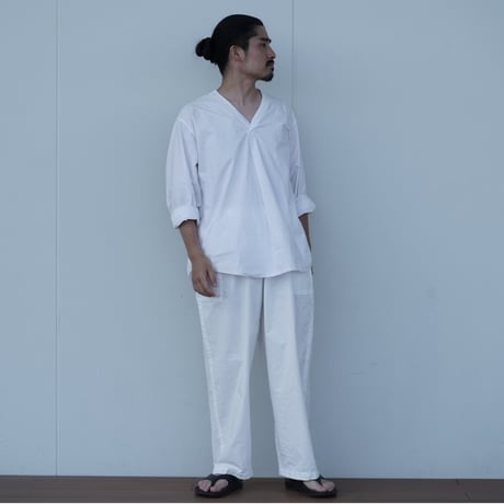 バルキーシーチング厚手ギャザーパンツ / homspun
