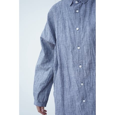 Dobby Gathered Shirt / sugiwai
