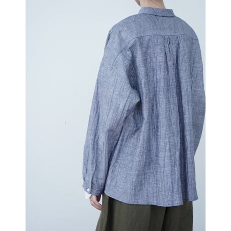 Dobby Gathered Shirt / sugiwai