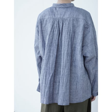Dobby Gathered Shirt / sugiwai