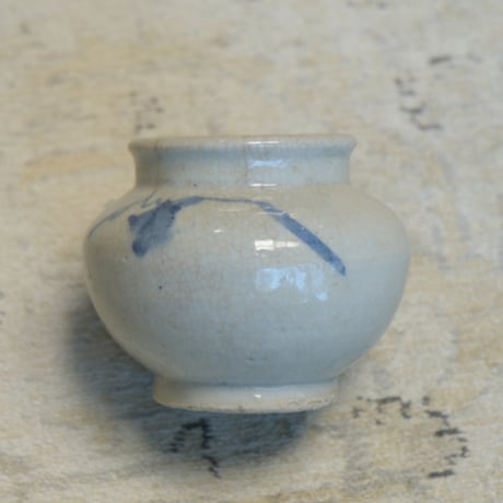 李朝青花白磁壺