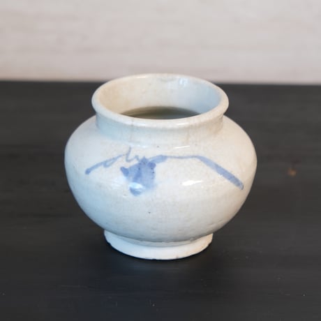 李朝青花白磁壺