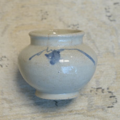 李朝青花白磁壺