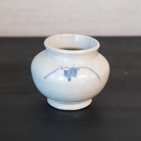 李朝青花白磁壺