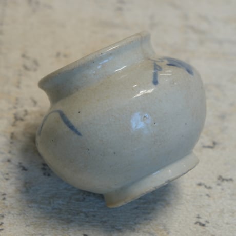 李朝青花白磁壺