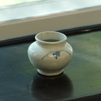 李朝青花白磁壺