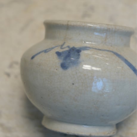 李朝青花白磁壺