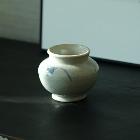 李朝青花白磁壺