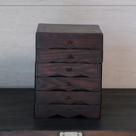 桐材 五段弁当箱