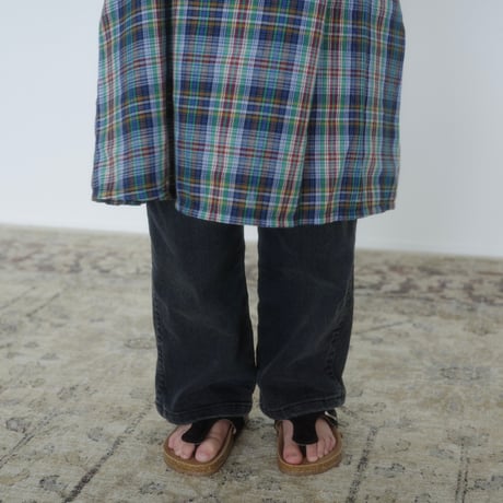 即納 black denim pants