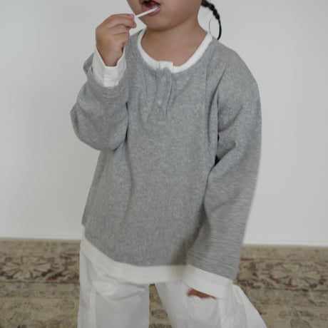 henry layered tops｜right gray