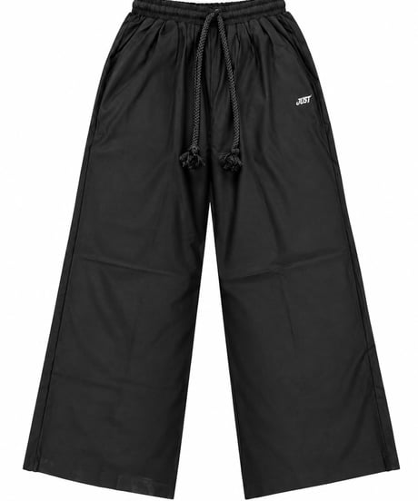 LINEN WIDE PANTS BLACK