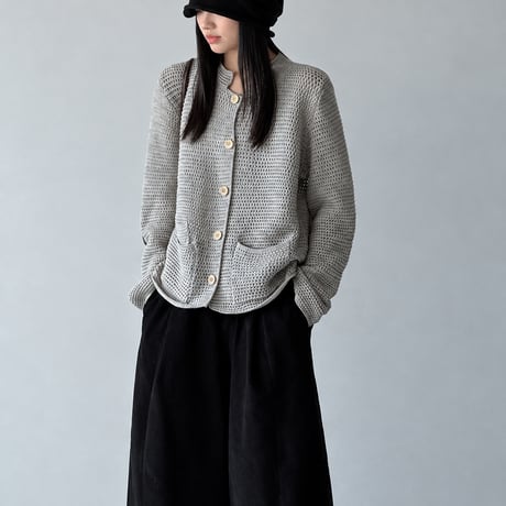 waffle knit cardigan /2color　MA2287