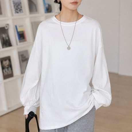 lantern sleeve round neck tee　MA2129