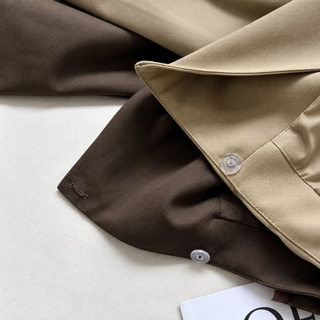 asymmetric stand collar jacket /2color　MA2284