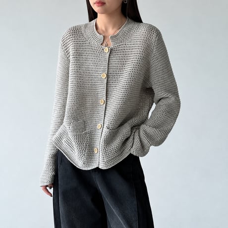 waffle knit cardigan /2color　MA2287