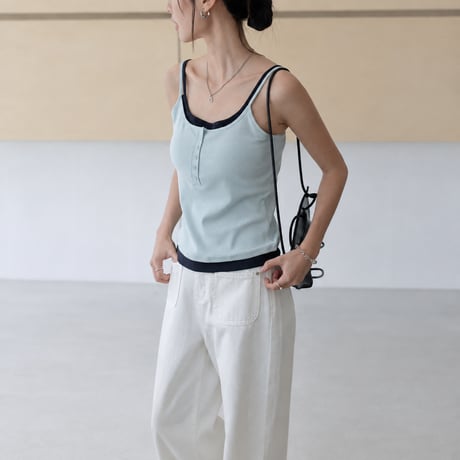 padded contrast slim fit camisole　MA2143