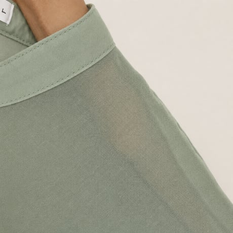 round neck front button short sleeve shirt/4color　MA2089