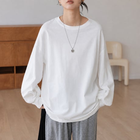 lantern sleeve round neck tee　MA2129