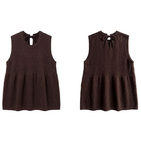 relaxed fit knit vest　MA2263