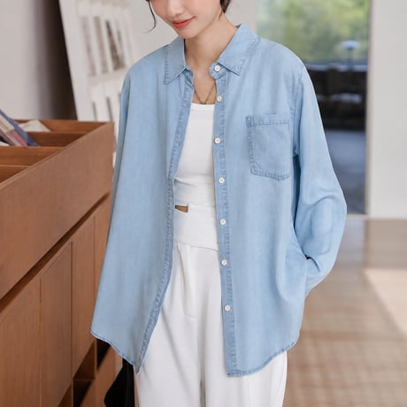 blue oversized shirt　MA2118