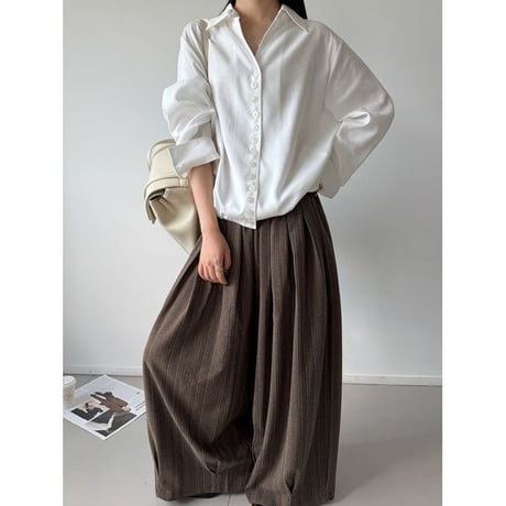 pinstripe voluminous wide pants　MA2267