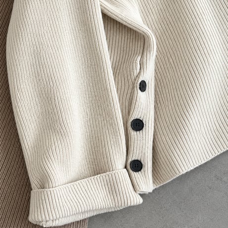 button cuff knit top and skirt set /3color　MA2283