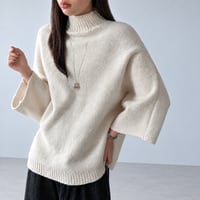 high neck wide sleeve knit pullover　MA2265