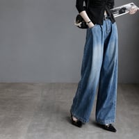 modern loose fit high rise denim white/blue 2color　MA1667