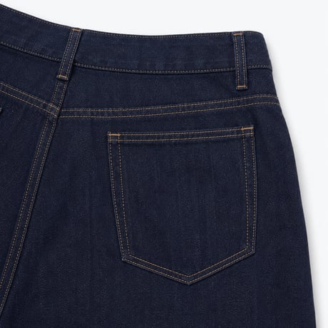 indigo high waist wide denim pants　MA2085