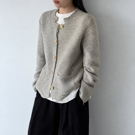 waffle knit cardigan /2color　MA2287