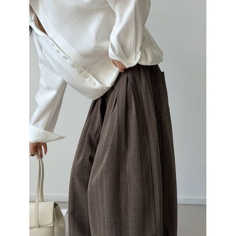 pinstripe voluminous wide pants　MA2267
