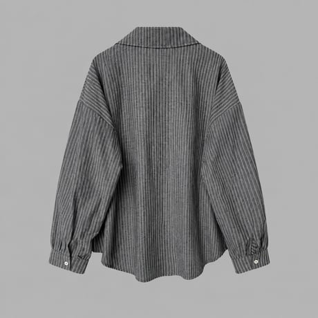 stripe cotton oversized shirt　MA2240