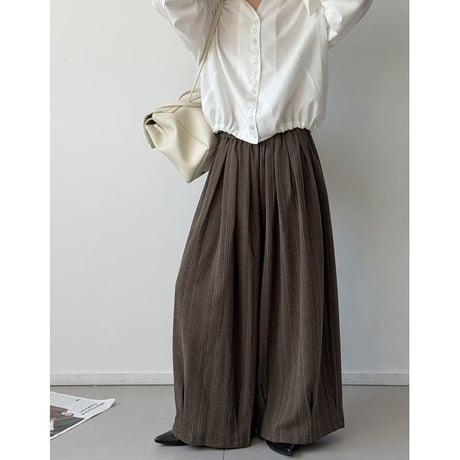 pinstripe voluminous wide pants　MA2267