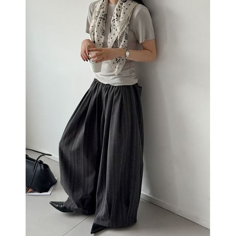 pinstripe voluminous wide pants　MA2267