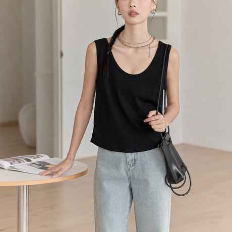 wide strap tank top　MA2132