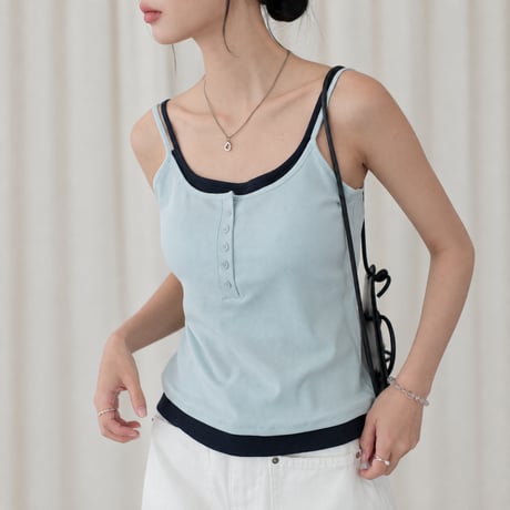 padded contrast slim fit camisole　MA2143