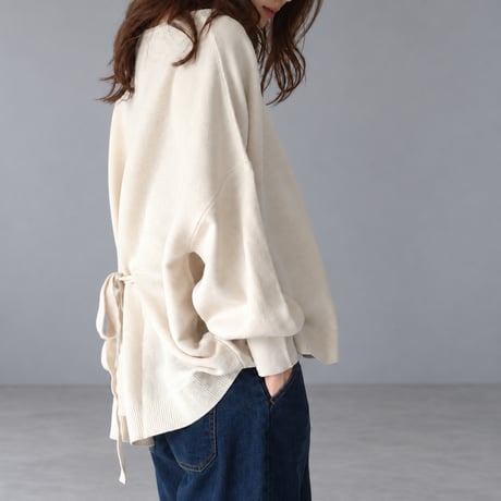 backribbon knit pullover　MA1638